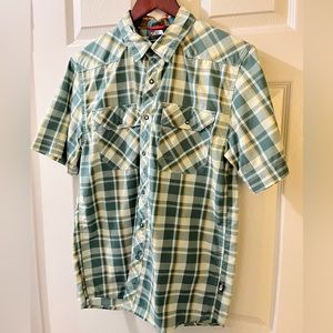 The North Face mens S plaid shirt sleeve button down shirt EUC